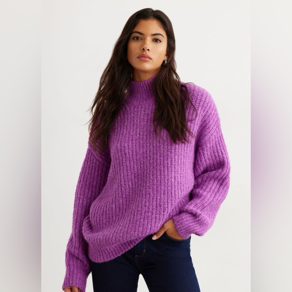 Dynamite Long Funnel Neck Sweater
